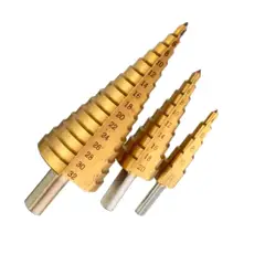 MAKAWA - Juego Brocas Escalonadas 3 Piezas para Metal