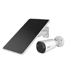 DAHUA - Kit Cámara Exterior Apollo Bullet C1 4G con Panel Solar 2.5K Blanco