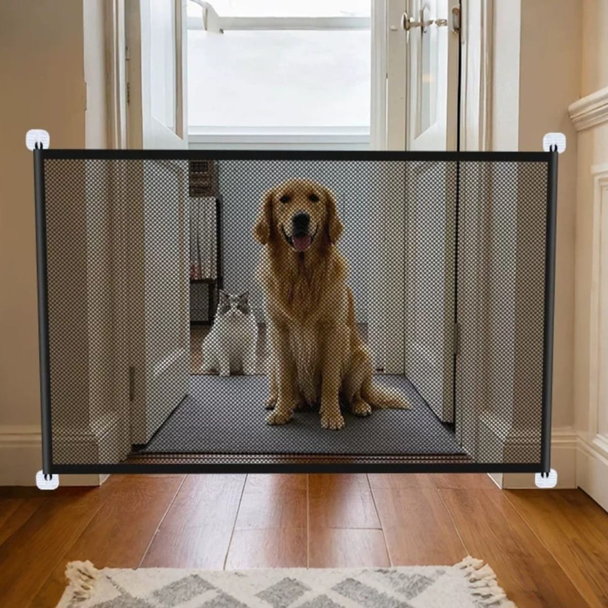 ANKO PET - Malla Puerta De Seguridad Para Mascotas Y Bebes Proteccion Hogar 130*75cm
