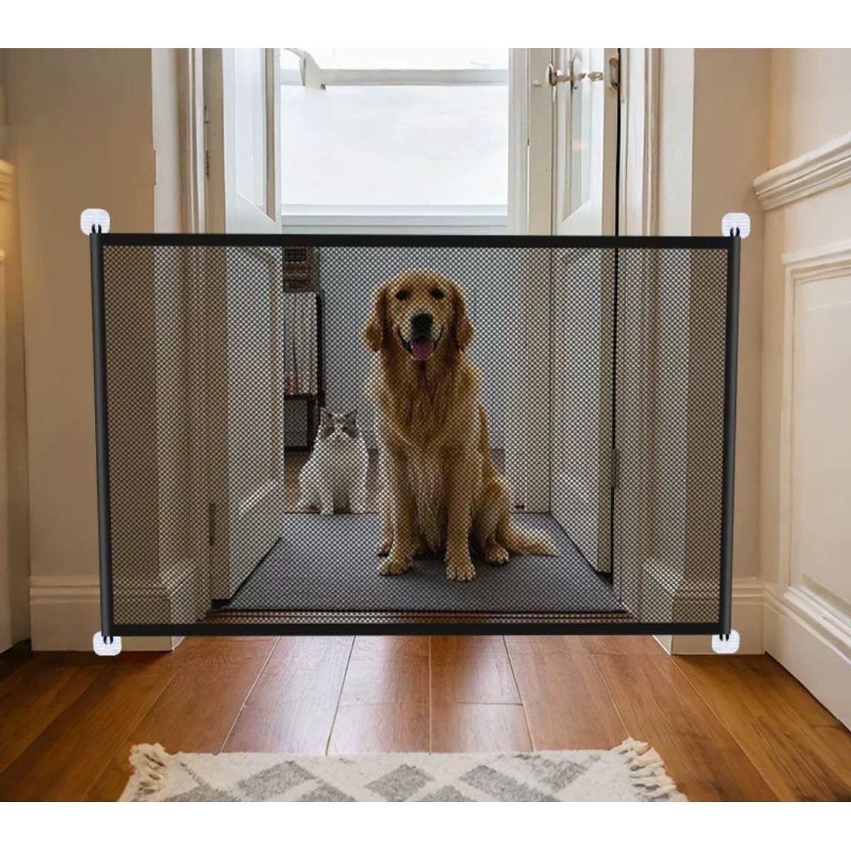 ANKO PET - Malla Puerta De Seguridad Para Mascotas Y Bebes Proteccion Hogar 130*75cm