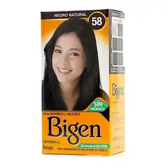 BIGEN - Tinte Cabello 58 Negro Natural Sin Amoníaco Permanente