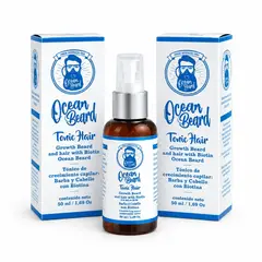 OCEAN BEARD - Pack 2 meses Tónico crecimiento Barba y Cabello con Redensyl 50ml