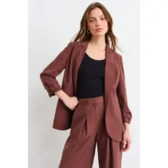 IO - Blazer Mujer Café