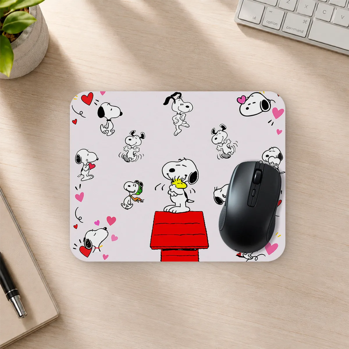 GENERICO Mousepad 20x24 cm - Peanuts Snoopy Corazones | Falabella Chile