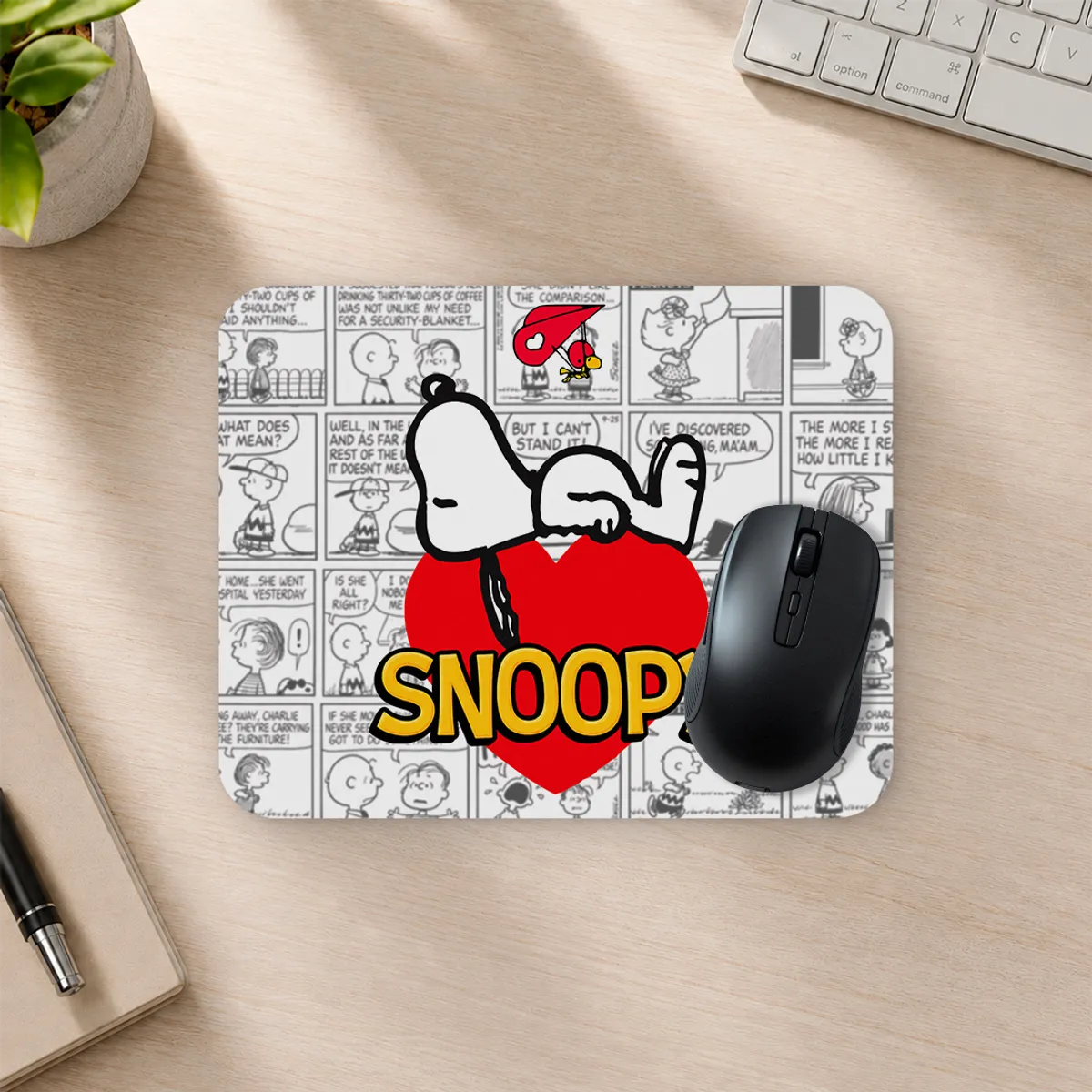 GENERICO Mousepad 20x24 cm - Peanuts Snoopy Corazón Cómic | Falabella Chile