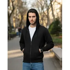 ASLAND - Poleron Canguro Hombre Con Cierre 100% algodón Para Estampar Unisex