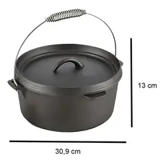 GENERICO - Olla de Hierro Fundido con Tapa Ideal para Cocción Lenta