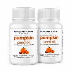 GENERICO - Pack 2 Aceite Semilla Calabaza 3000mg Saw Palmetto 120 Softgels