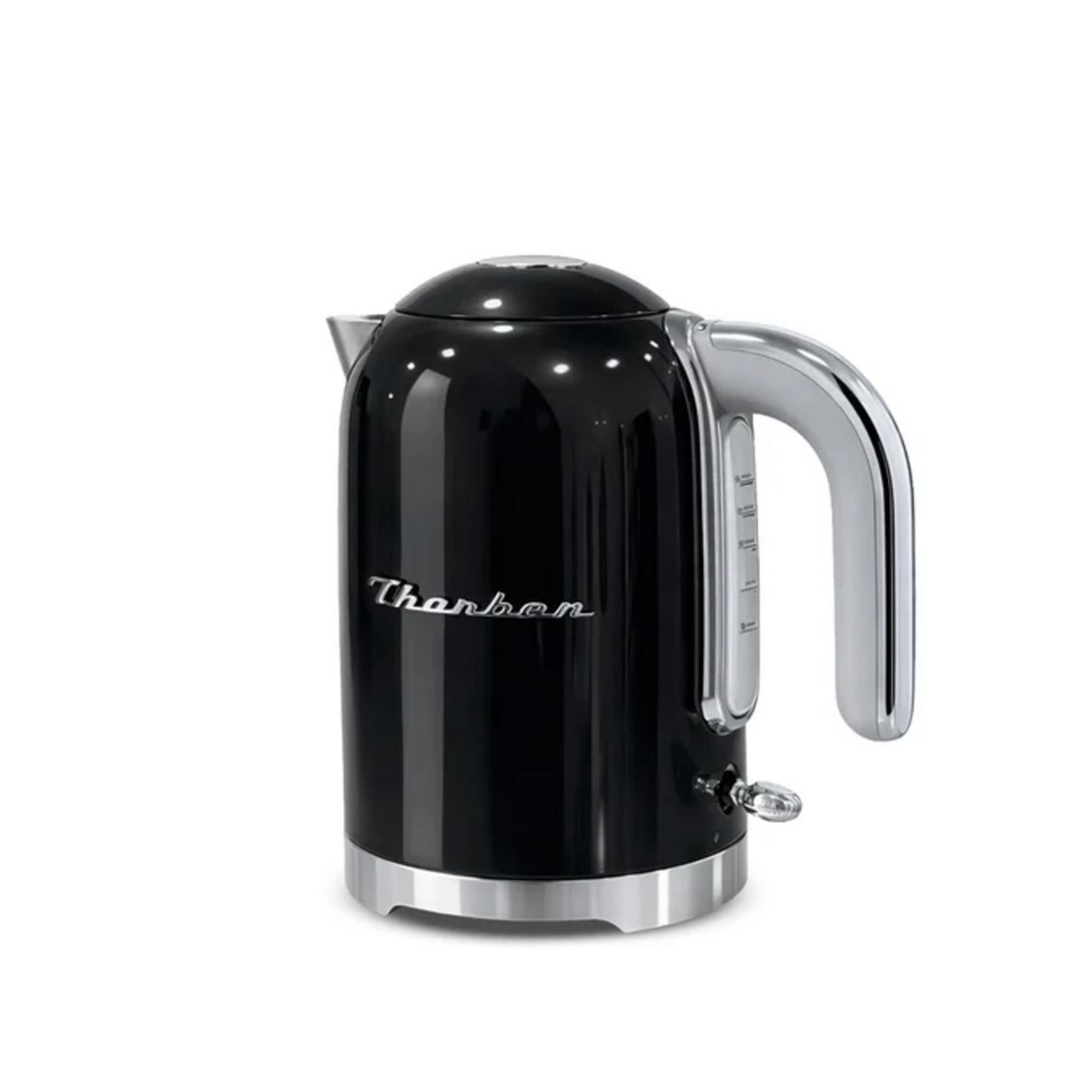 THORBEN - Hervidor Thorben Retro Style Negro 1,7L Acero Inox 360