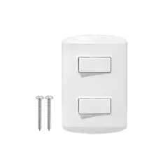 BTICINO - 1200BN Modus Interruptor-doble-10A Unipolar-915 conMarcoTapa Blanca Ensamblado
