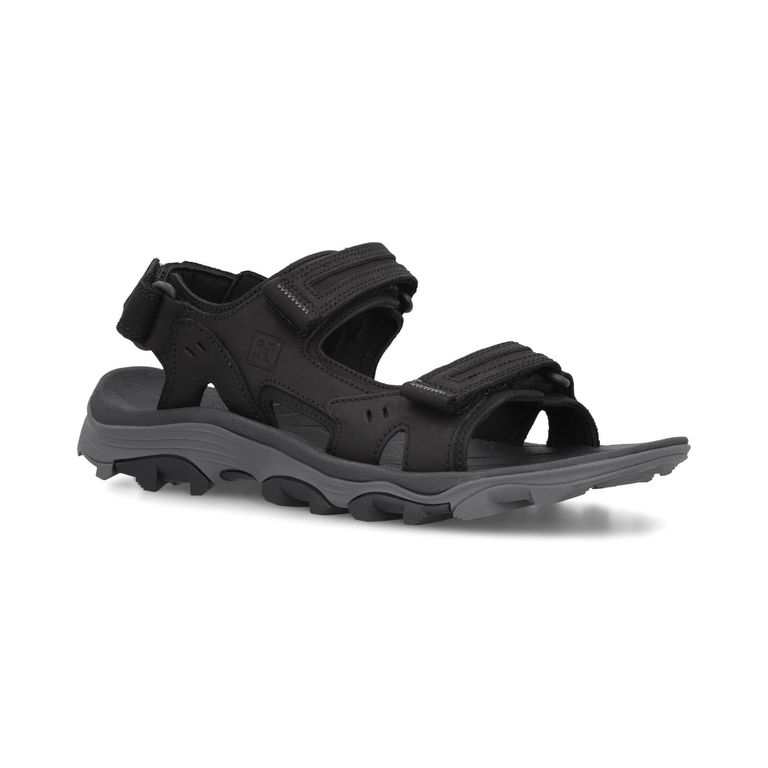 Sandalias Hombre Cuero Dangal-9-01 Negro