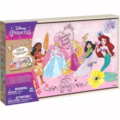 DISNEY - Set 7 Rompecabezas De Madera Princesas