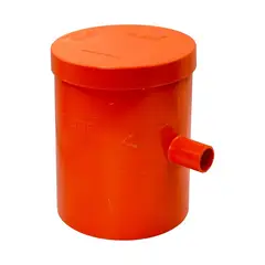 GENERICO - NVC160 160x25mm Naranja Cámara de inspección con tapa de PVC y certificación SEC