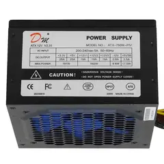 GENERICO - FATX-7 Fuente Poder ATX 750W Sata Requiere cable poder C13