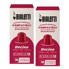 BIALETTI - Cápsulas Intenso Compatible Nespresso 2 X 10 Unds