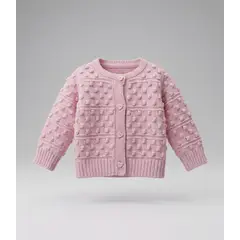 LIMONADA - Chaleco recién nacida cardigan L13061270102 rosado