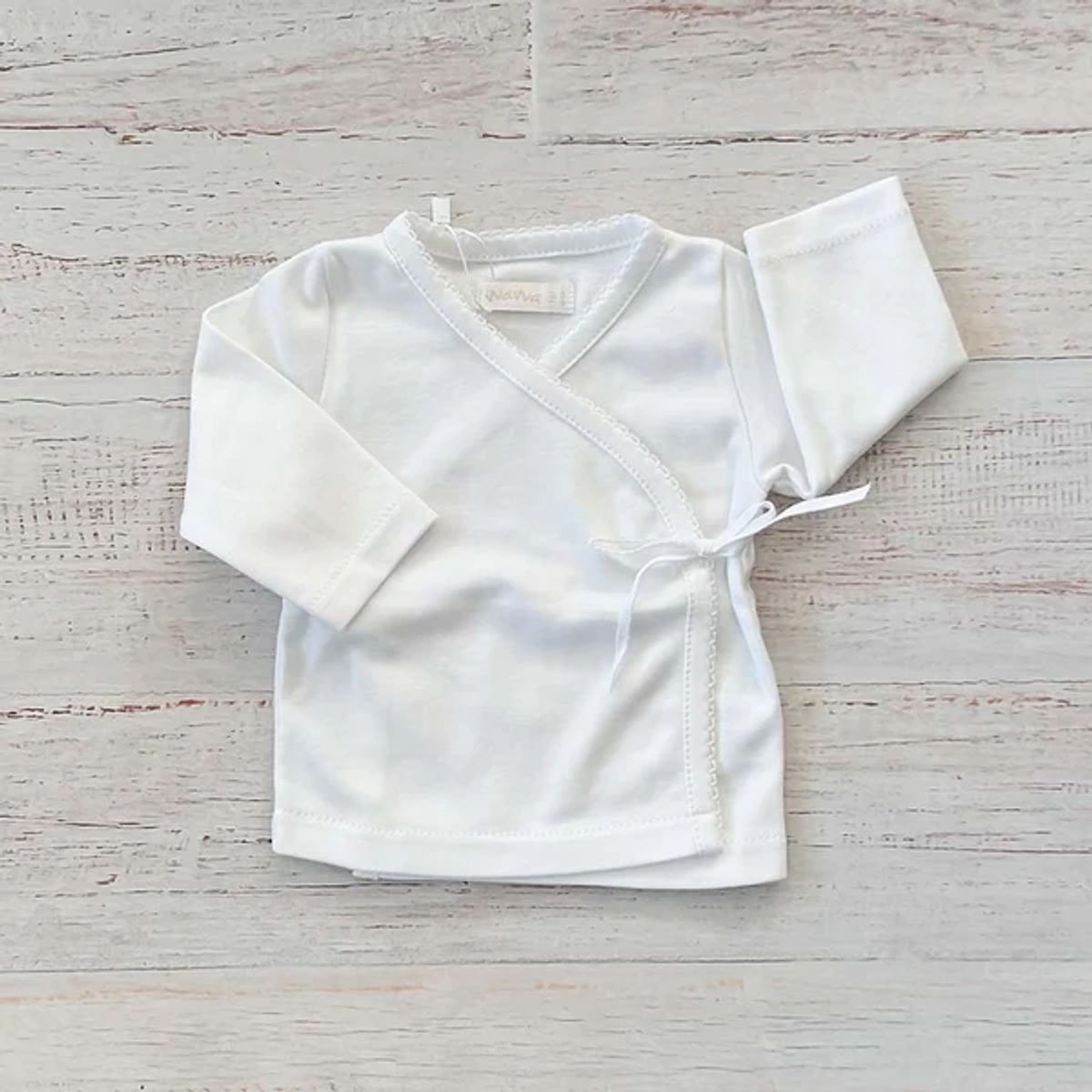 WAWA BABY DESIGN - Chambrita Blanca Algodón Pima para Bebé