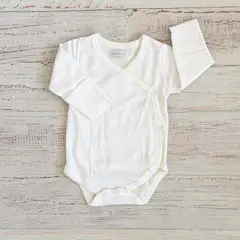 WAWA BABY DESIGN - Body Básico Picot Amarillo Pastel Algodón Pima Bebé