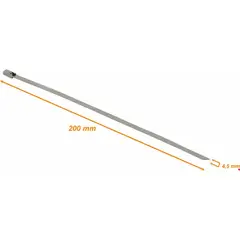 GENERICO - AMOX-2 Fleje 200x4,5mm Acero Inoxidable 0,3mm 100-piezas Metálico