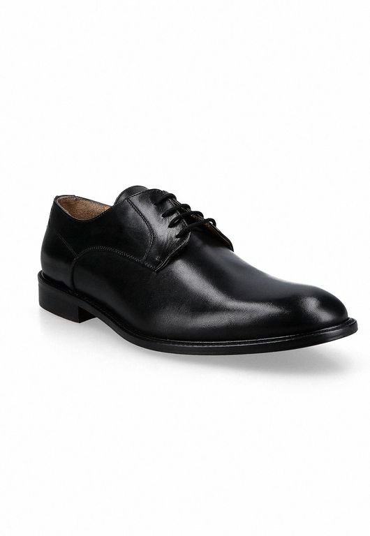 Zapatos Formal Italianos Voltago Plain Toe Oxford Negro
