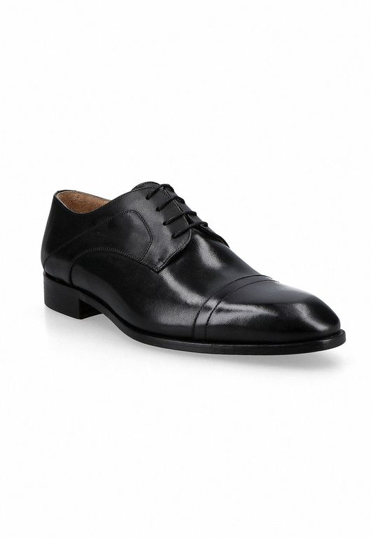 Zapatos Formal Italianos Morozzo Cap Toe Derby Negro