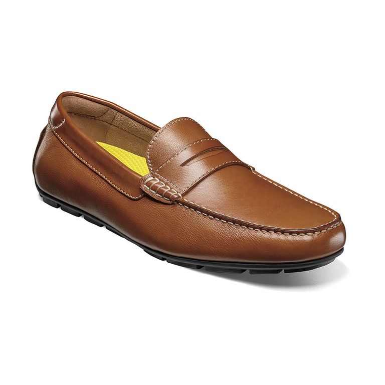 Mocasines Motor Smooth Moc Toe Penny Driver Cognac