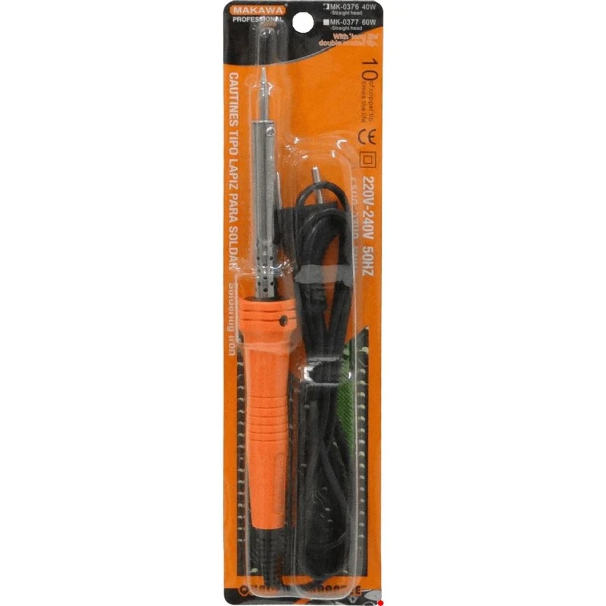 MAKAWA - CAUTIN-40 MAKAWA Soldador 40W 220-240VAC cable-1metro para estaño MK-0376