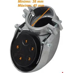 GENERICO - EMT40-CAP 40mm 38-45mm Tapa Superior para Conduit EMT con 5 Salidas de Cable