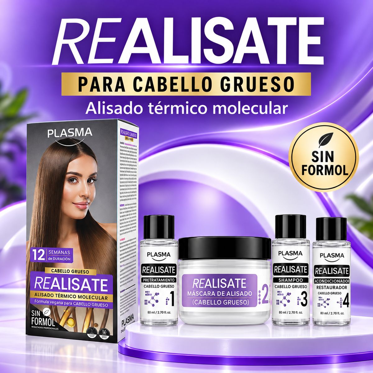 PLASMA IONIX - Alisado Térmico sin formol en casa Plasma cabello gruesos