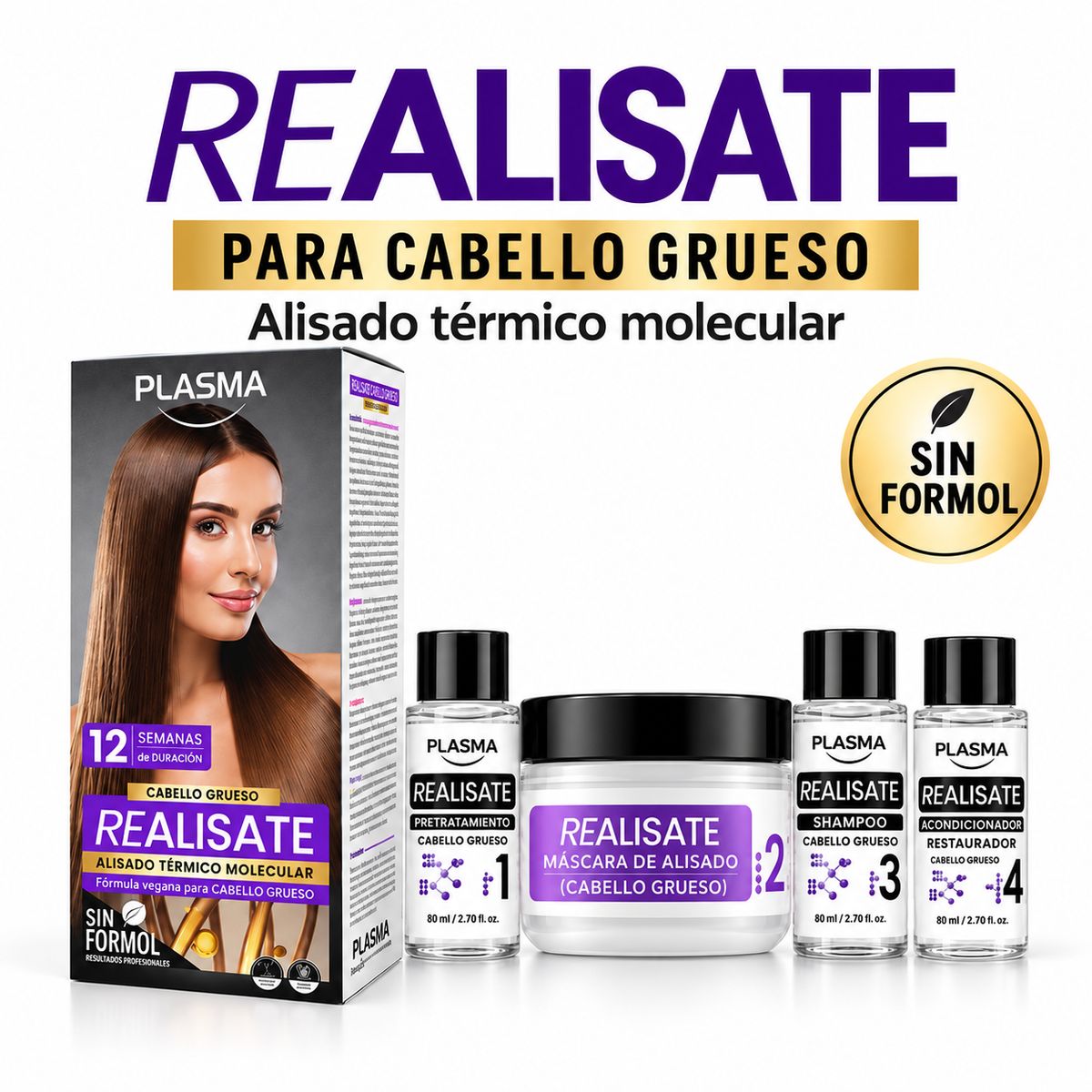 PLASMA IONIX - Alisado Térmico sin formol en casa Plasma cabello gruesos