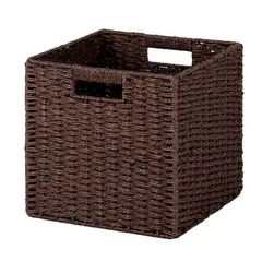 NIVOKA - Canasto Organizador De Mimbre De Cuerda De Papel 32x32x32