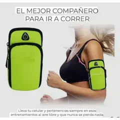 GENERICO - Brazalete Deportivo Porta Celular para Correr Verde Flúor