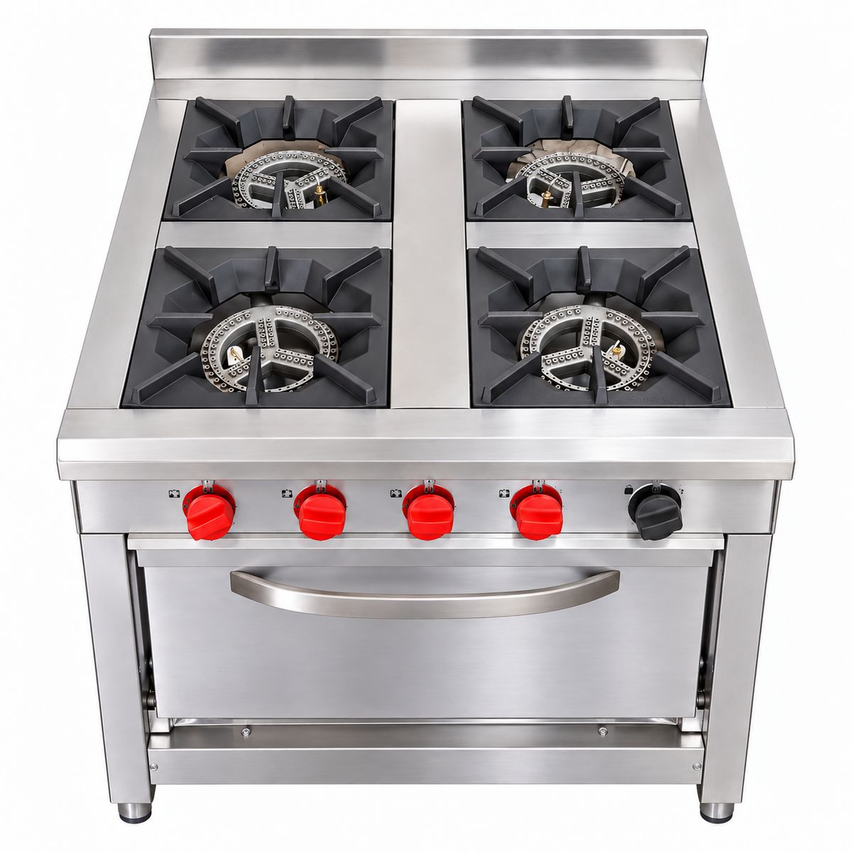 TICGAS - Cocina industrial de 4 platos a gas, TICGAS