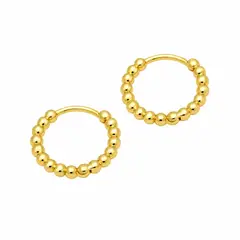 LUX JOYAS - AROS ENCHAPADO ORO ARG BOLI 10X2MM