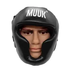 MUUK - CABEZAL DE BOXEO CON POMULO COLOR NEGRO TALLA M