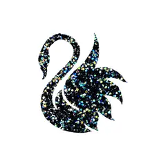 BY DELUXE - Decoración Cisne Negro Tornasol Cristales