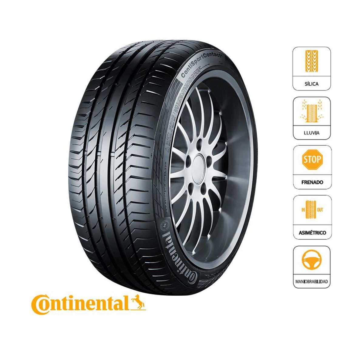 CONTINENTAL - Neumático  225/35 R18 87W Xl Fr Sport Con 5 Ao Nvo