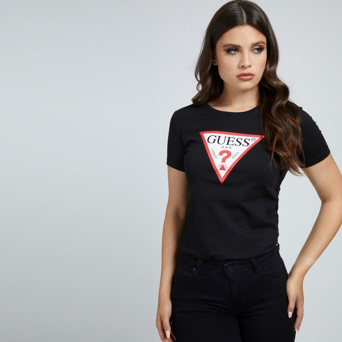 GUESS - Guess Polera Manga Corta Algodón Mujer