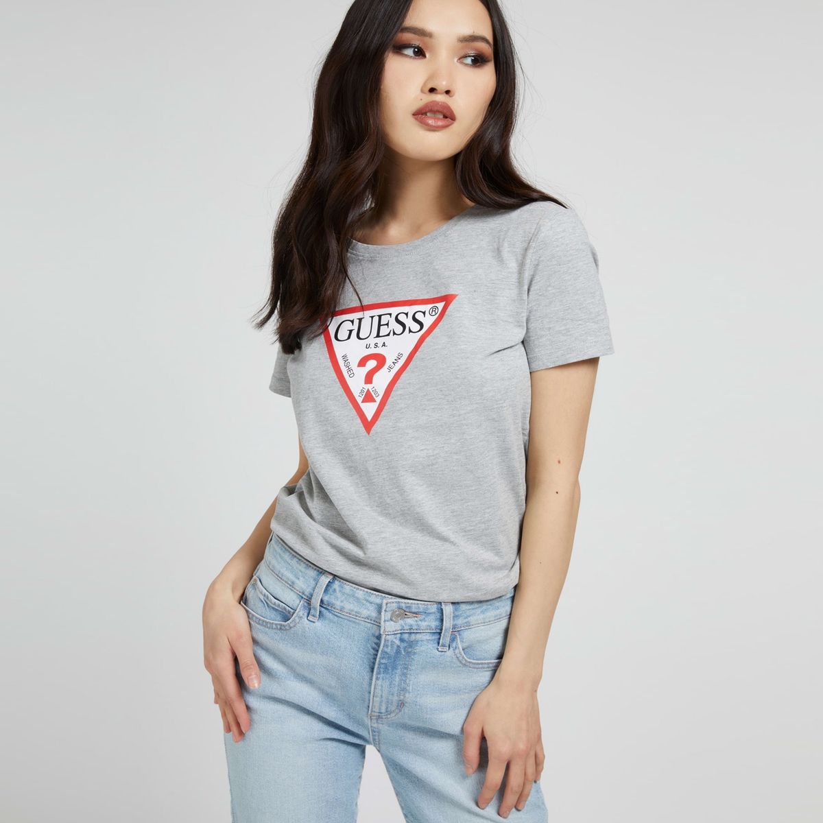 GUESS - Guess Polera Manga Corta Algodón Mujer