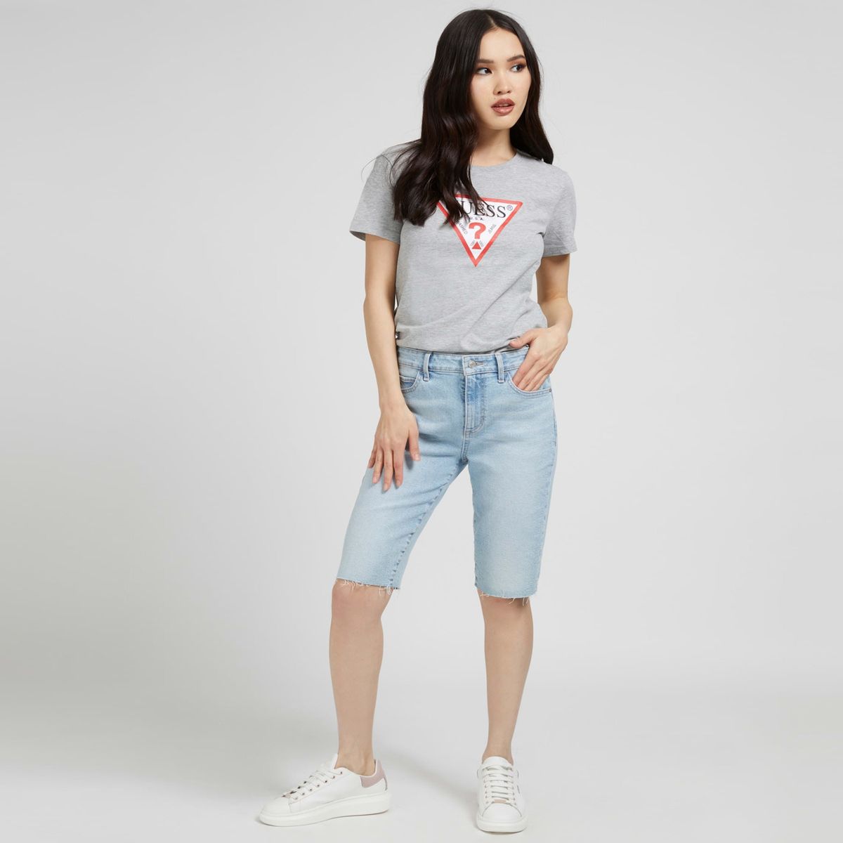 GUESS - Guess Polera Manga Corta Algodón Mujer