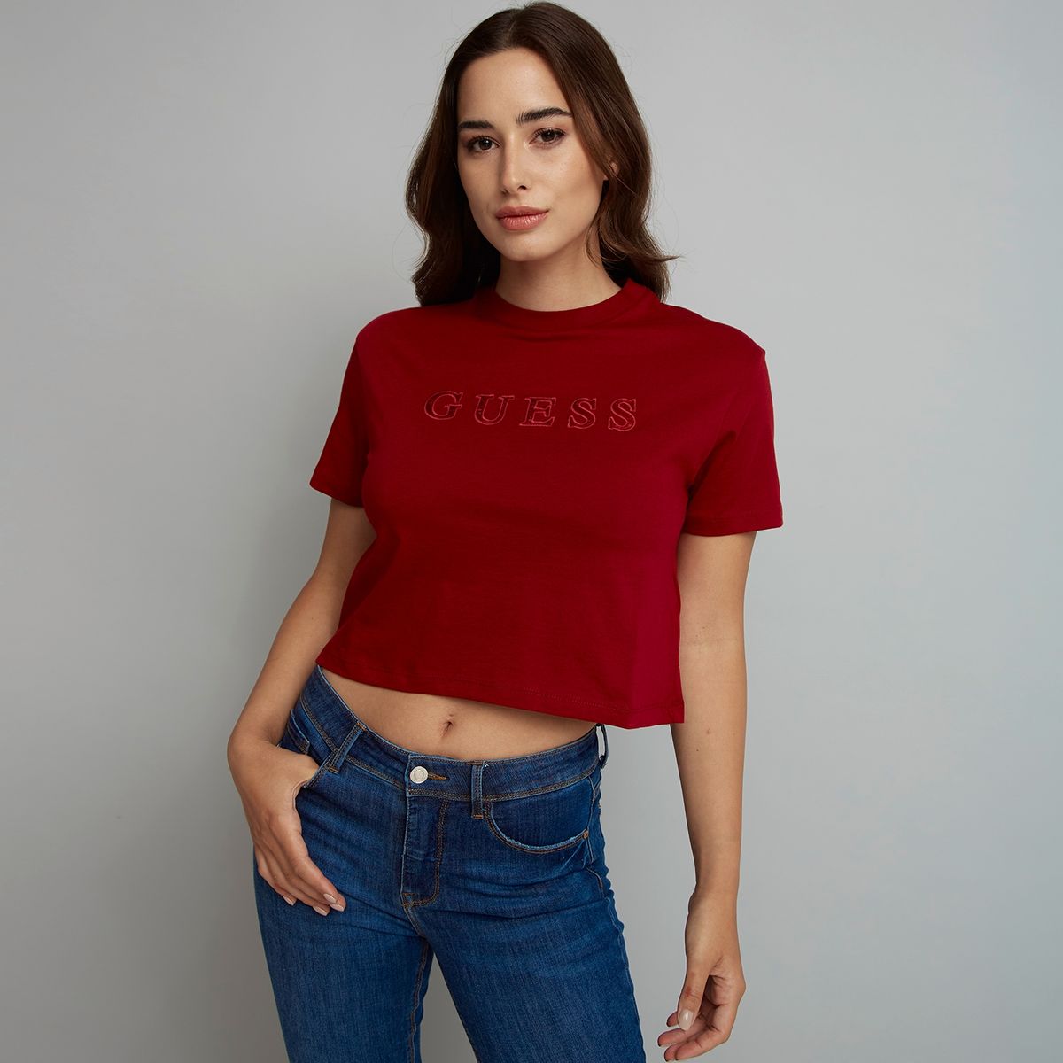 GUESS - Guess Polera Manga Corta Mujer