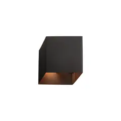 BLUMENAU - Aplique Pared CUBO 3D Negro 1 luz G9