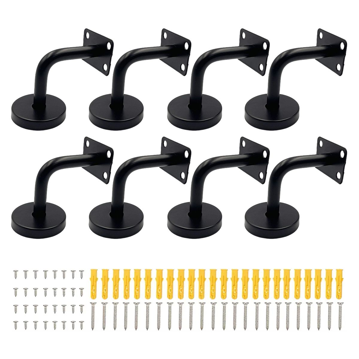 ATURE - Pack 8 De Soporte Pasamanos Acero Inoxidable L Para Escalera