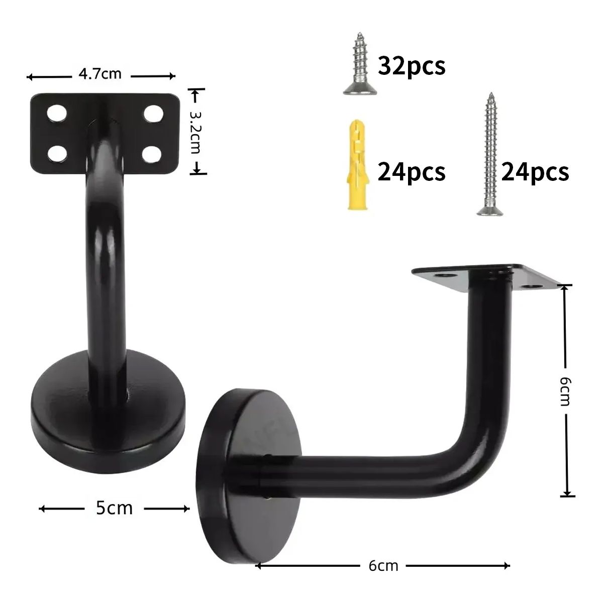 ATURE - Pack 8 De Soporte Pasamanos Acero Inoxidable L Para Escalera