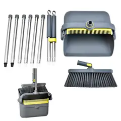 ATURE - Set De Limpieza Con Escoba Y Recogedor Vertical Girable 180°