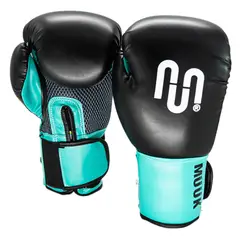 MUUK - GUANTES DE BOXEO PU IMPACT COLOR NEGRO/TURQUESA