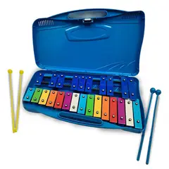 GENERICO - Metalófono 25 Notas Cromático Profesional Color Azul