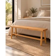 GENERICO - Banqueta madera natural 120cm