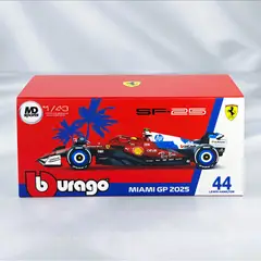 BBURAGO - Auto F1 Ferrari SF-25 GP Miami 2025 #44 Lewis Hamilton Caja Acrilica Burago 1:43
