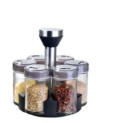 GENERICO - Rack Giratorio 360° para 6 Especias y Condimentos